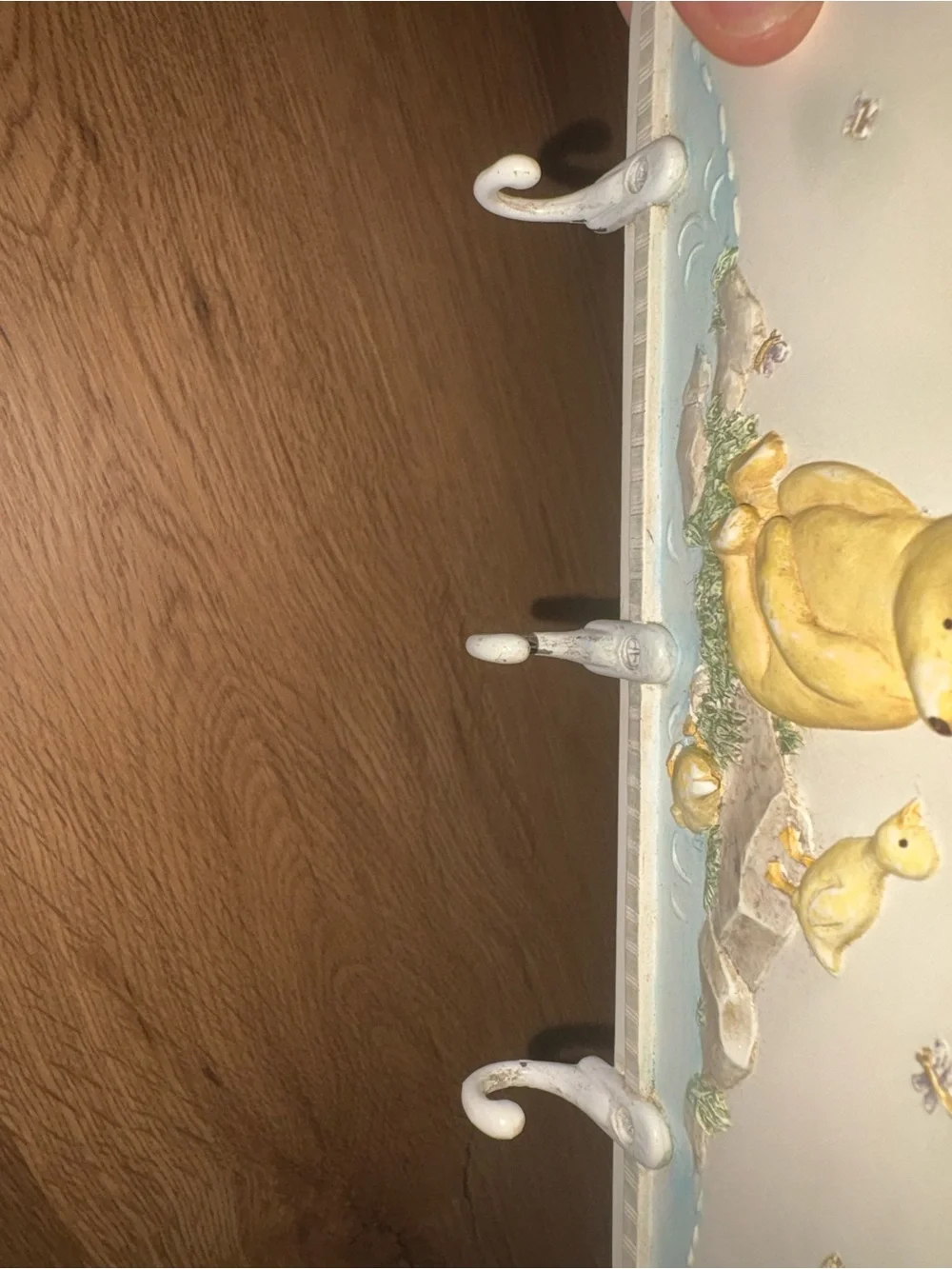 🍯 90s Winnie the Pooh 3 Hook Plaque Michel & Company Disney Nursery Collection